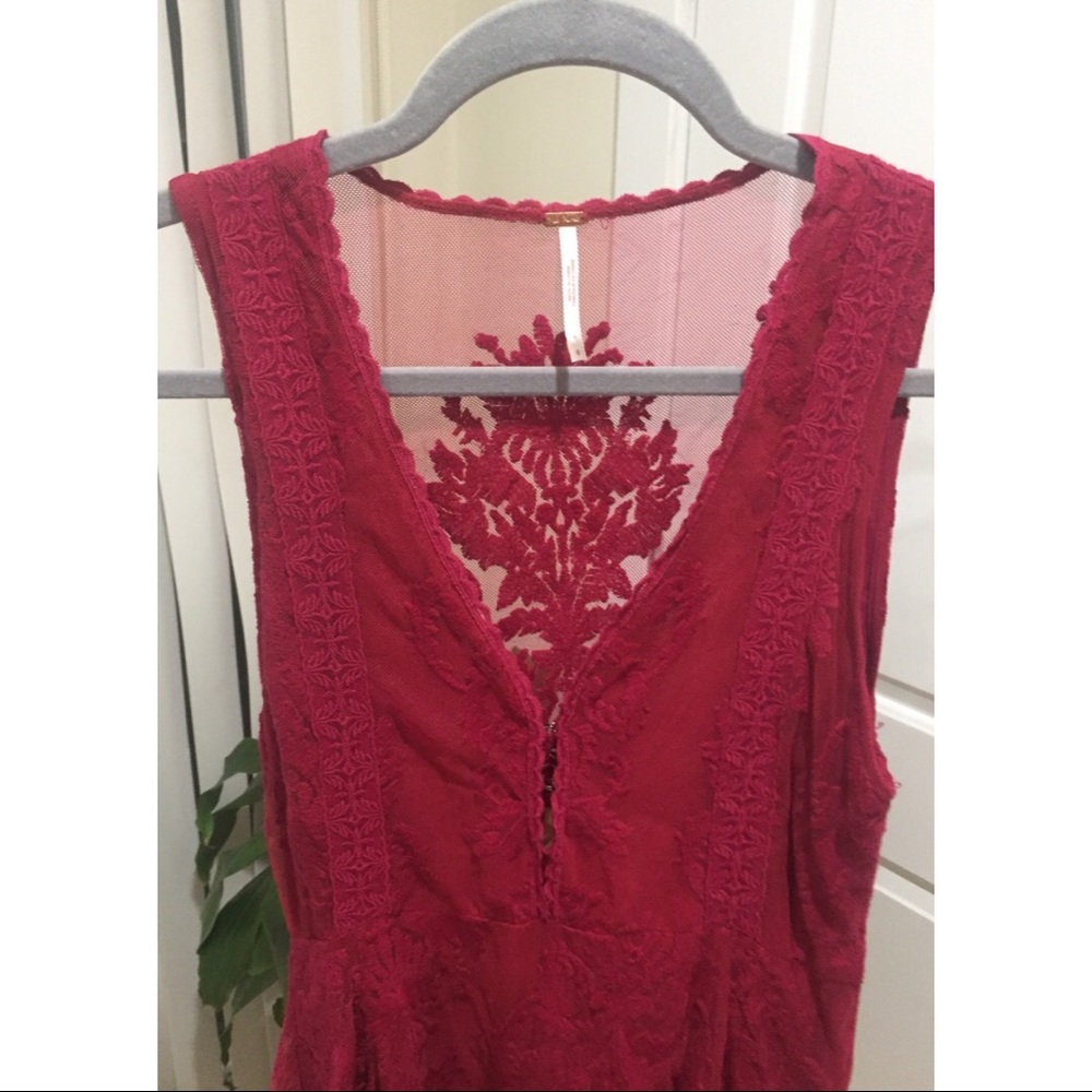Red Lace Free People Dress